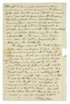 WEEDON, GEORGE. Autograph Letter Signed, GWeedon, to Charles Willson Peale,